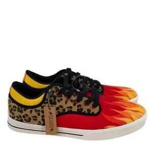 Vlado Spectro 3 Limited Edition Flames Mens Shoes 10.5 Leopard Print Multicolor